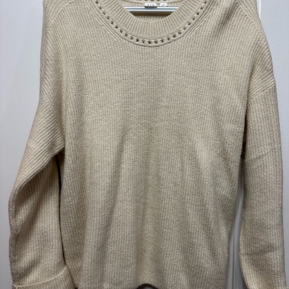 GAP Cream Crew Neck Sweater
